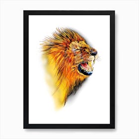 A Nice Lion Art Illustration In A Painting Style 01 1 Poster