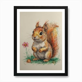 Red Squirrel 2 Art Print