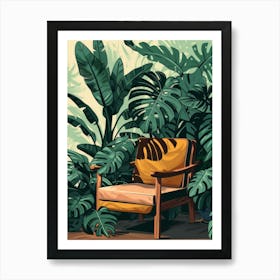 Chair In The Jungle 1 Art Print