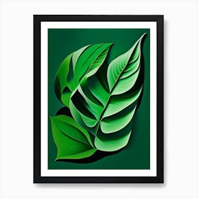 Oregano Leaf Vibrant Inspired 2 Art Print