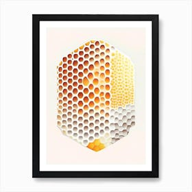 Honeycomb Background 2 Vintage Art Print