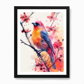 Bird In Blossom Art Print