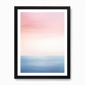 Abstract Pink And Blue Ocean Background Art Print