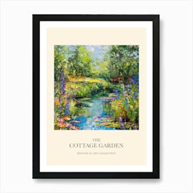 Cottage Garden Poster Summer Pond 3 Art Print