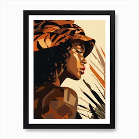 African Woman In Hat Art Print