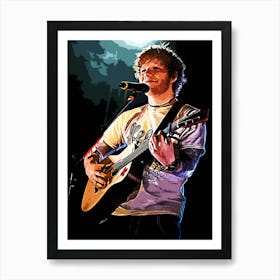 Ed Sheeran Acoustic Guitar Art Print