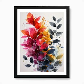 Watercolor Of Flowers Art Print