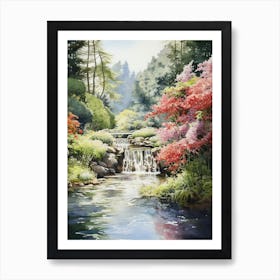 Butchart Gardens Canada  Watercolour 2 Art Print