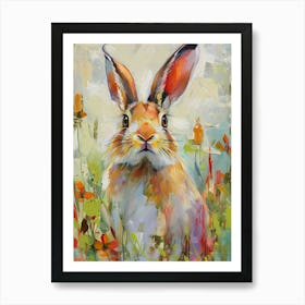 Lion Head Rabbit Painting 1 Art Print
