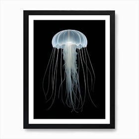 Moon Jellyfish Simple Painting 4 Art Print
