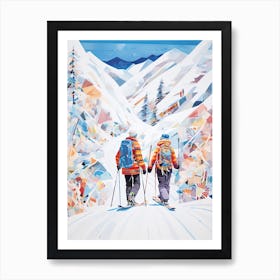 Taos Ski Valley   New Mexico Usa, Ski Resort Illustration 0 Art Print