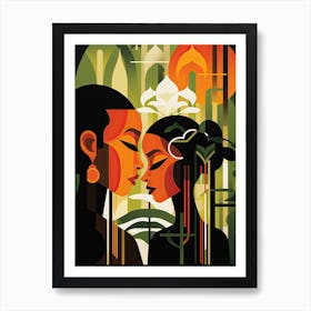 Bali, Indonesia, Bold Outlines 3 Art Print