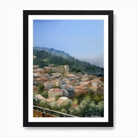 Village In The Mountains Art Print