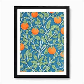 Tangerine 1 Vintage Botanical Fruit Art Print