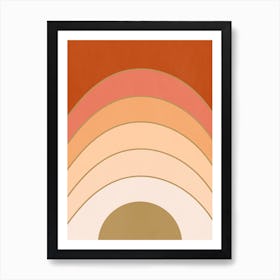 Abstract Gradient Sun Art Print