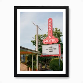 Austin Motel on Film Art Print