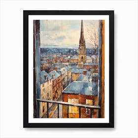Winter Cityscape Oxford United Kingdom Art Print