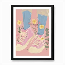 Spring Flowers And Sneakers 3 Art Print