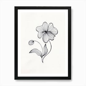 line art flora Affiche