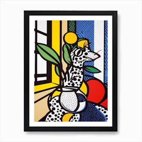 Heather Flower Still Life  3 Pop Art Style Art Print