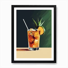 Coctail- Mixology Mirage: Mid-Century Elegance Art Print