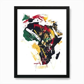 Africa Map Art Print