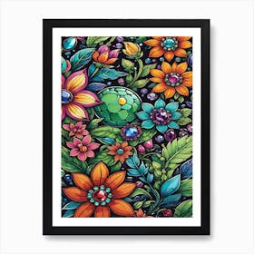 Colorful Flowers Art Print