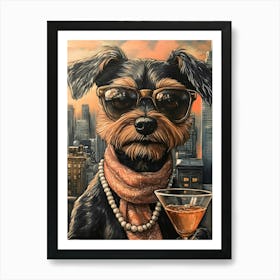 Fancy Airedale 1 Art Print