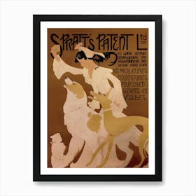 Spratt's Woman and Dogs Vintage Poster Art Print