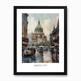 Mexico City Watercolor 2travel Poster Art Print