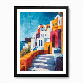 A Street Art Inspired Poster Of Rhodes Art Print