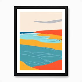 Hapuna Beach Hawaii Midcentury Art Print