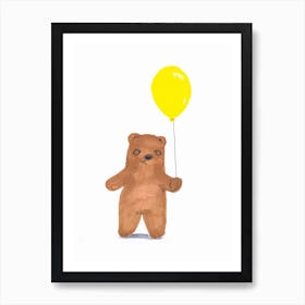 Bear With Balloon Art Print