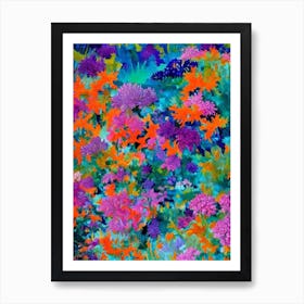 Acropora Nasuta Vibrant Painting Art Print