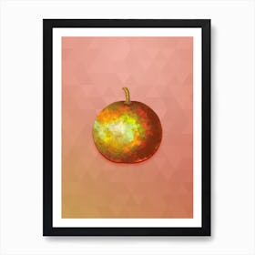 Vintage Adam's Apple Botanical Art on Peach Pink n.0852 Art Print