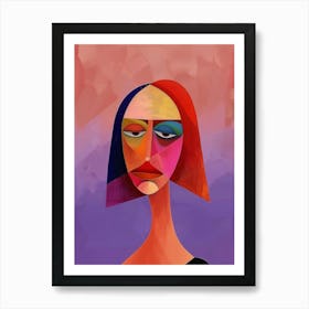 Abstract Woman'S Face 18 Art Print