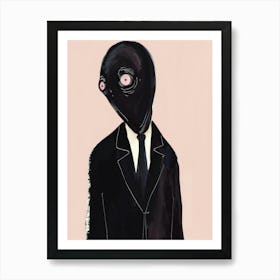 Alien Man In Suit Art Print