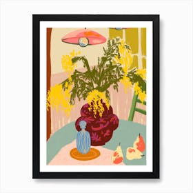 Mimosas Still Life Art Print