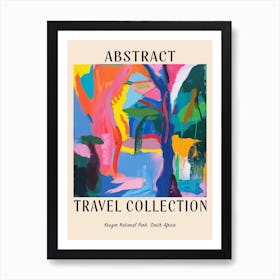 Abstract Travel Collection Poster Kruger National Park South Africa 3 Art Print