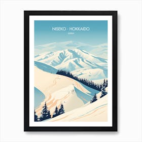 Poster Of Niseko   Hokkaido, Japan, Ski Resort Illustration 2 Art Print