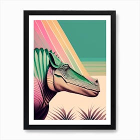 Anchisaurus Pastel Dinosaur Art Print