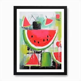 Colorful Melon Mosaic Art Print