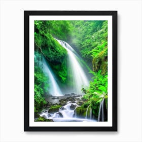 Banyumala Twin Waterfalls, Indonesia Nat Viga Style (2) Art Print