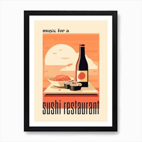 Music For A Sishi Restaurant Lyrics 2 Art Print