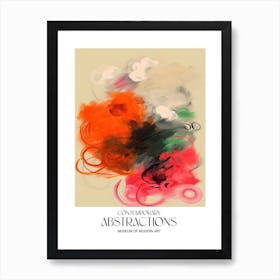 Brush Stroke Flowers Abstract 3 Exhibition Poster Art Print