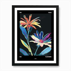 No Rain No Flowers Poster Asters 5 Art Print