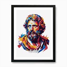 Aristotle 1 Portrait WPAP Pop Art Art Print