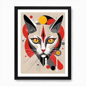 Modern Cat Art Print