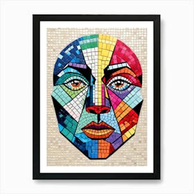 Mosaic Face 2 Art Print