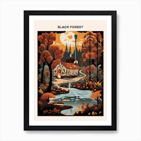 Black Forest Midcentury Travel Poster Art Print